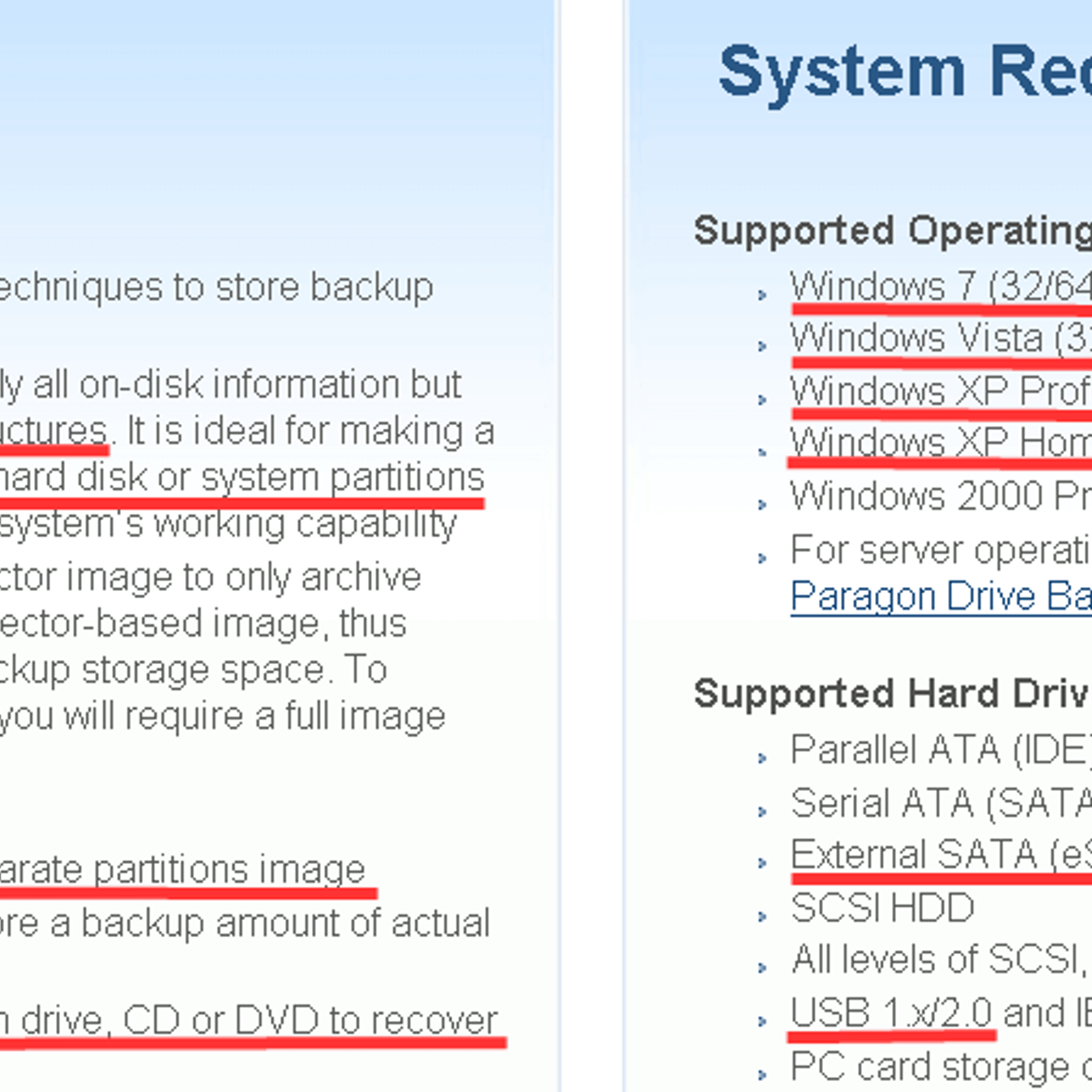 Windows Vista Hard Drive Requirements