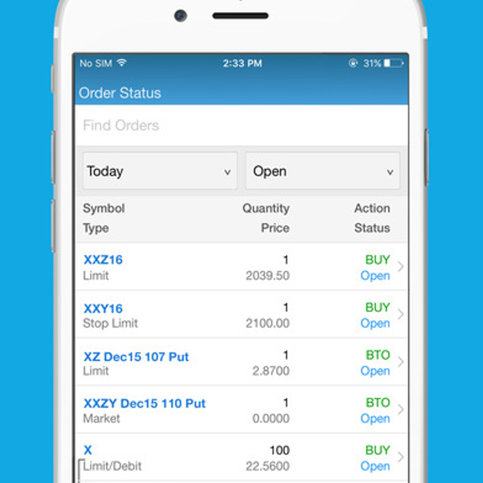 Optionsxpress trading software