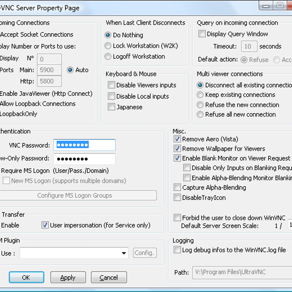 Ultravnc admin login free vnc server for windows