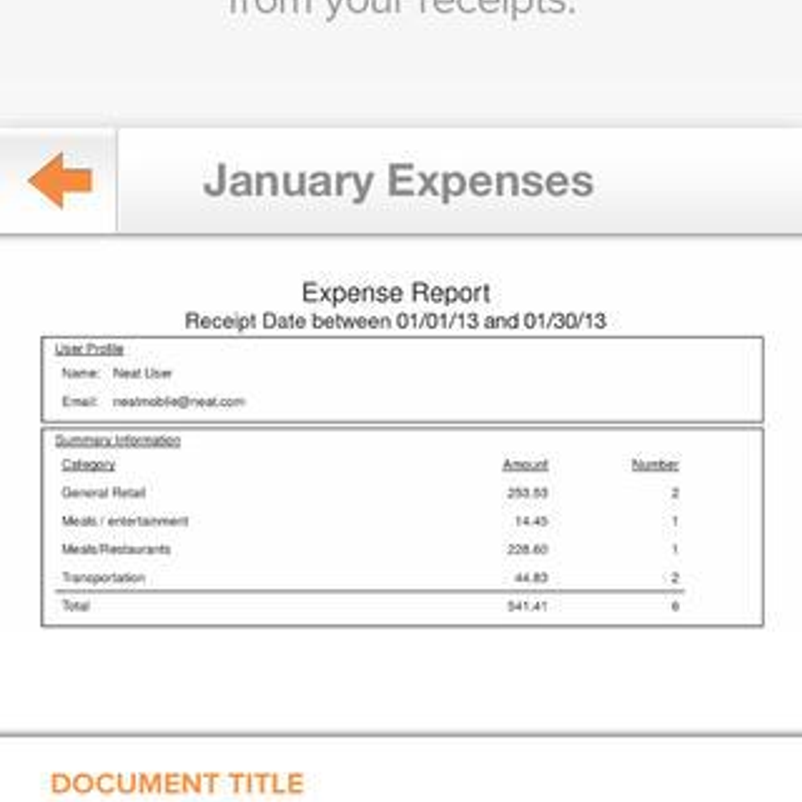 Free Neat Receipts Software Download