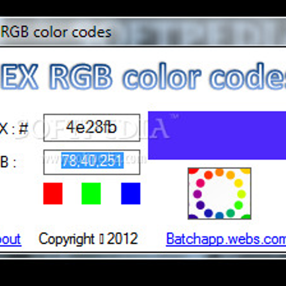 hex rgb color codes