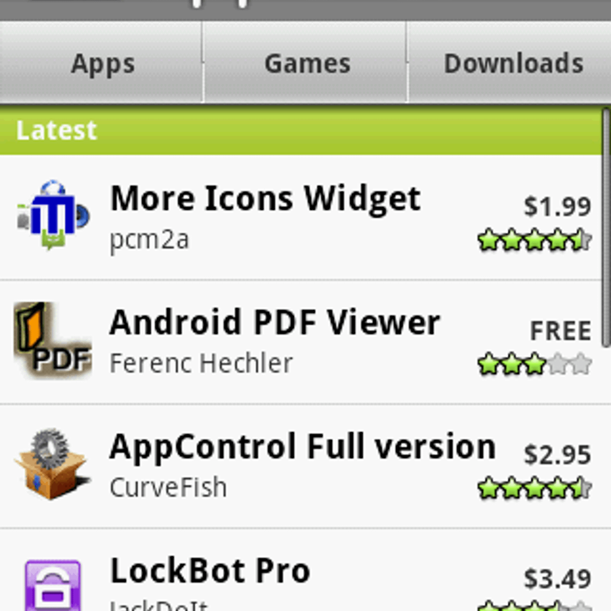 Android Market Android 3.0