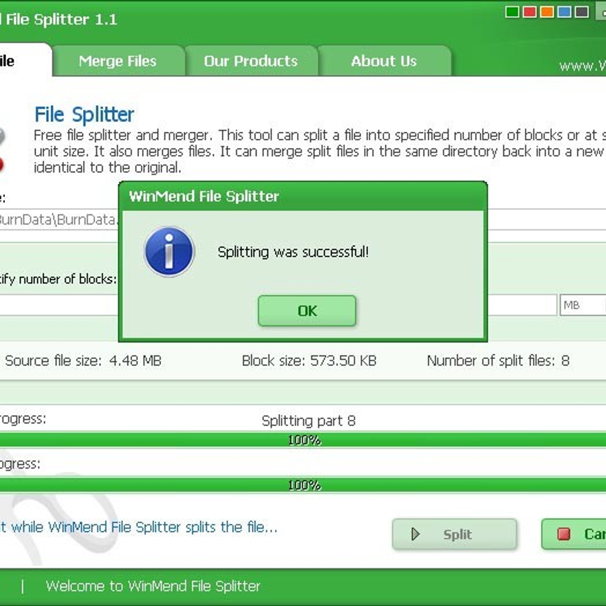 free file splitter