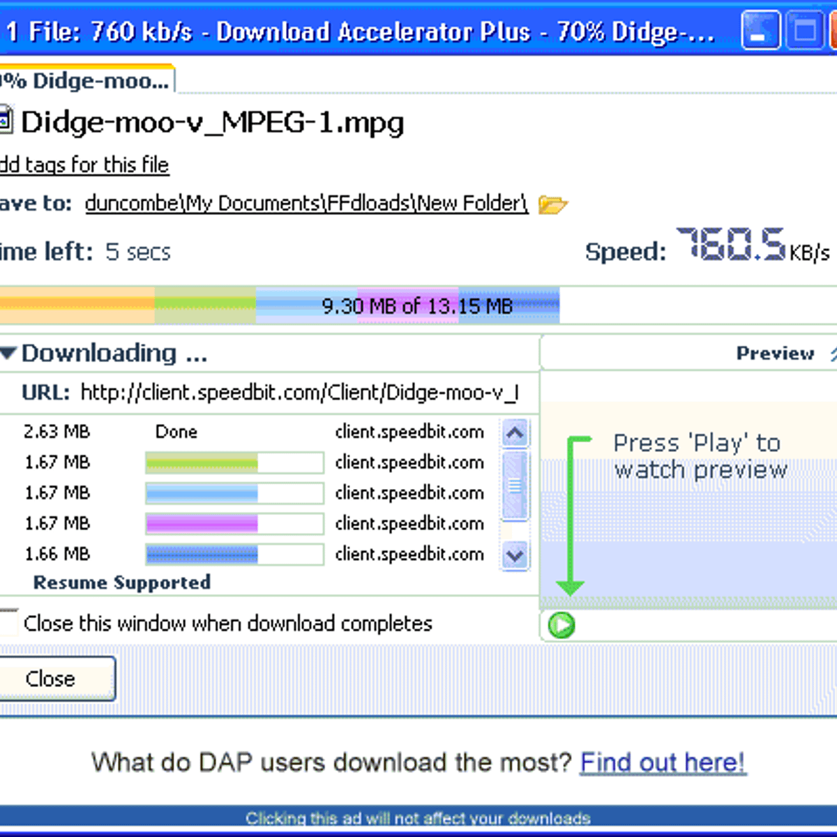 download accelerator plus (dap) extension