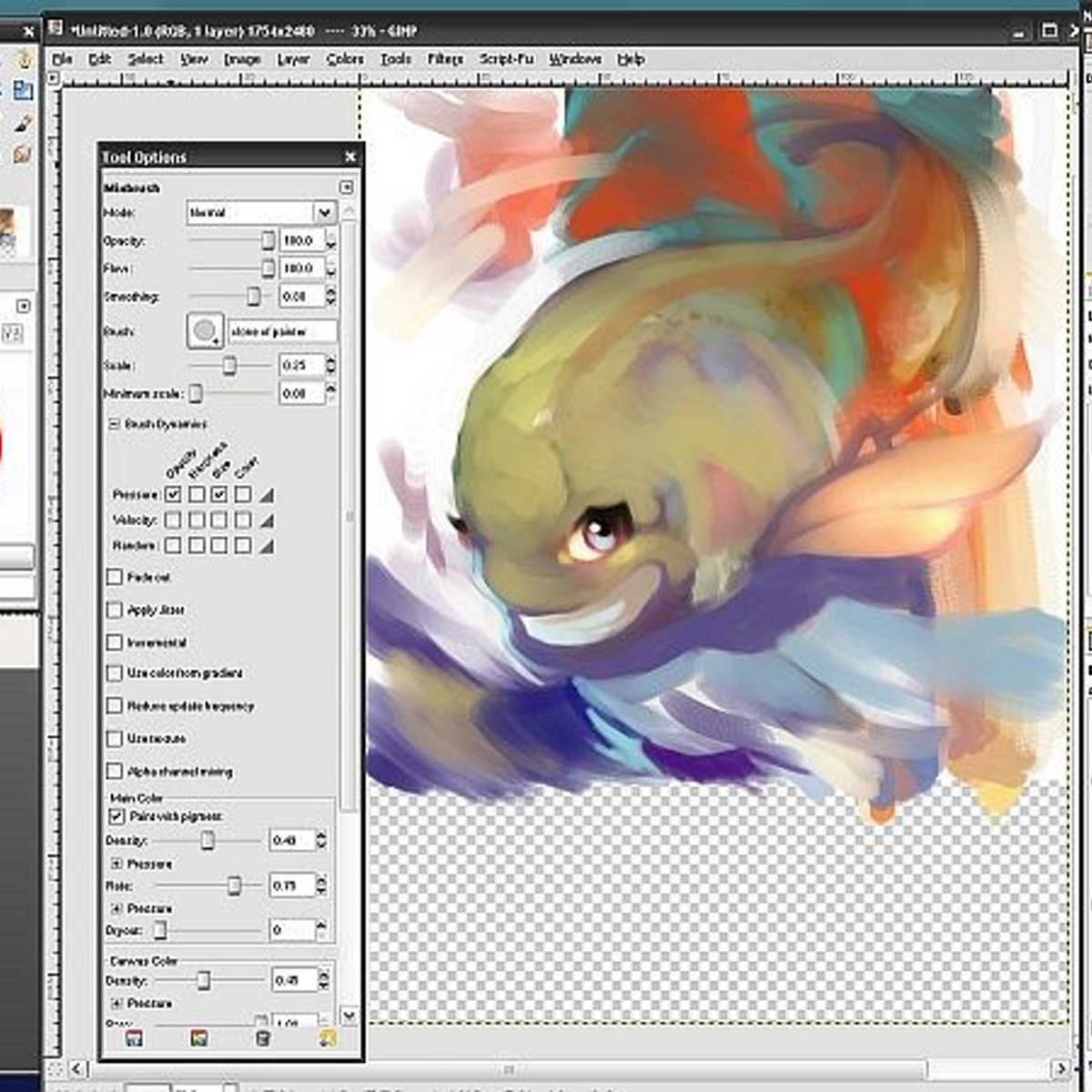 Рисование в gimp