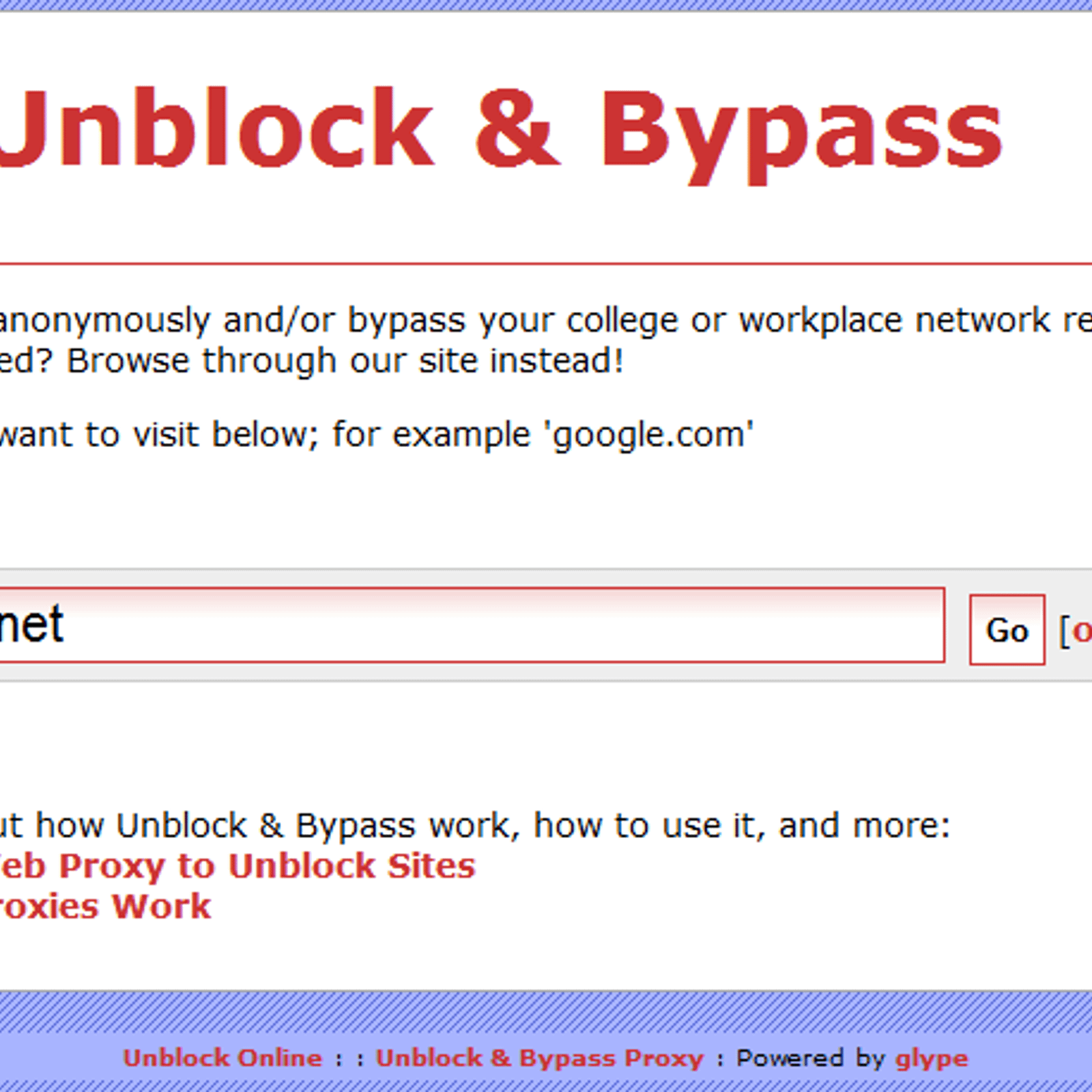 free web proxy unblock sites