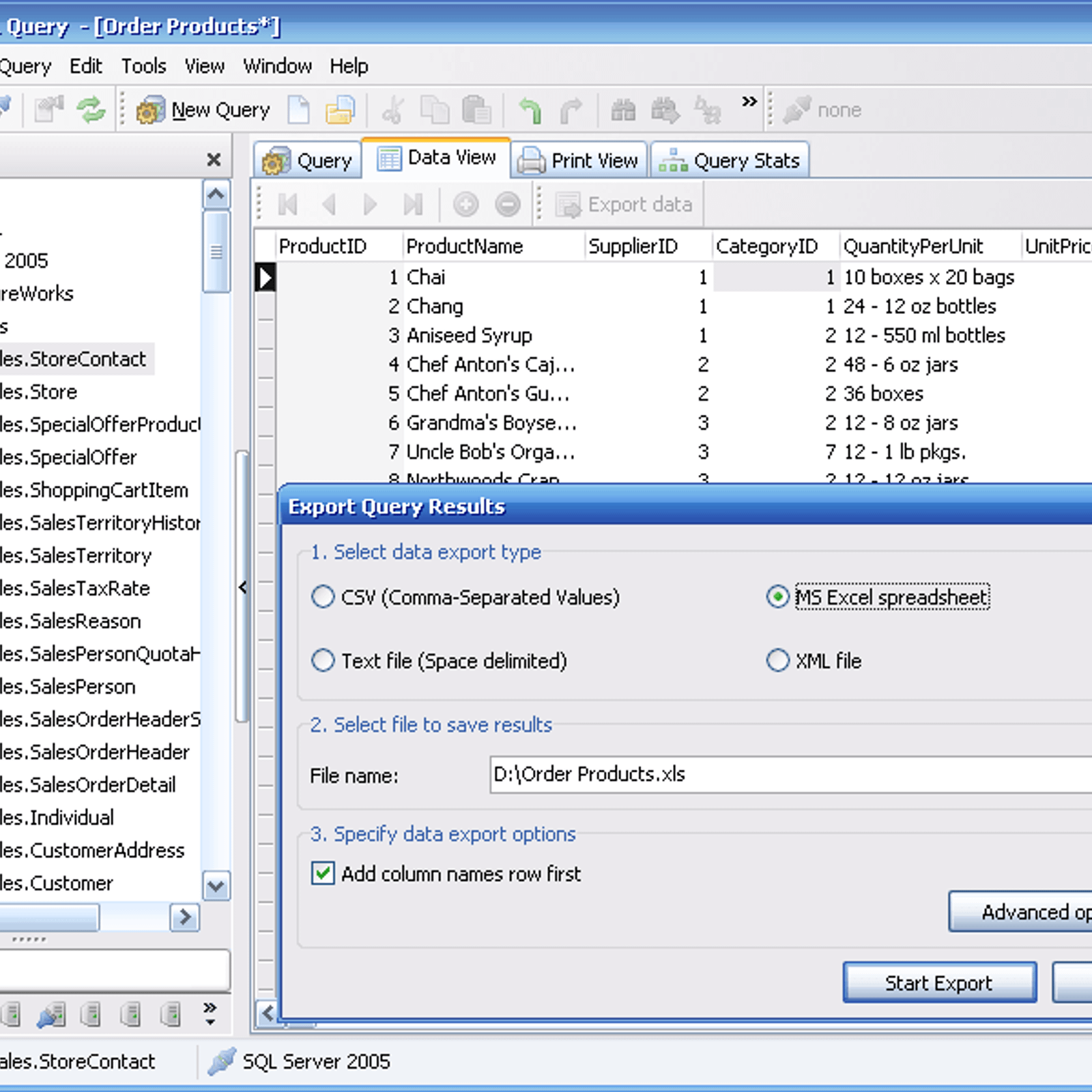 sql query