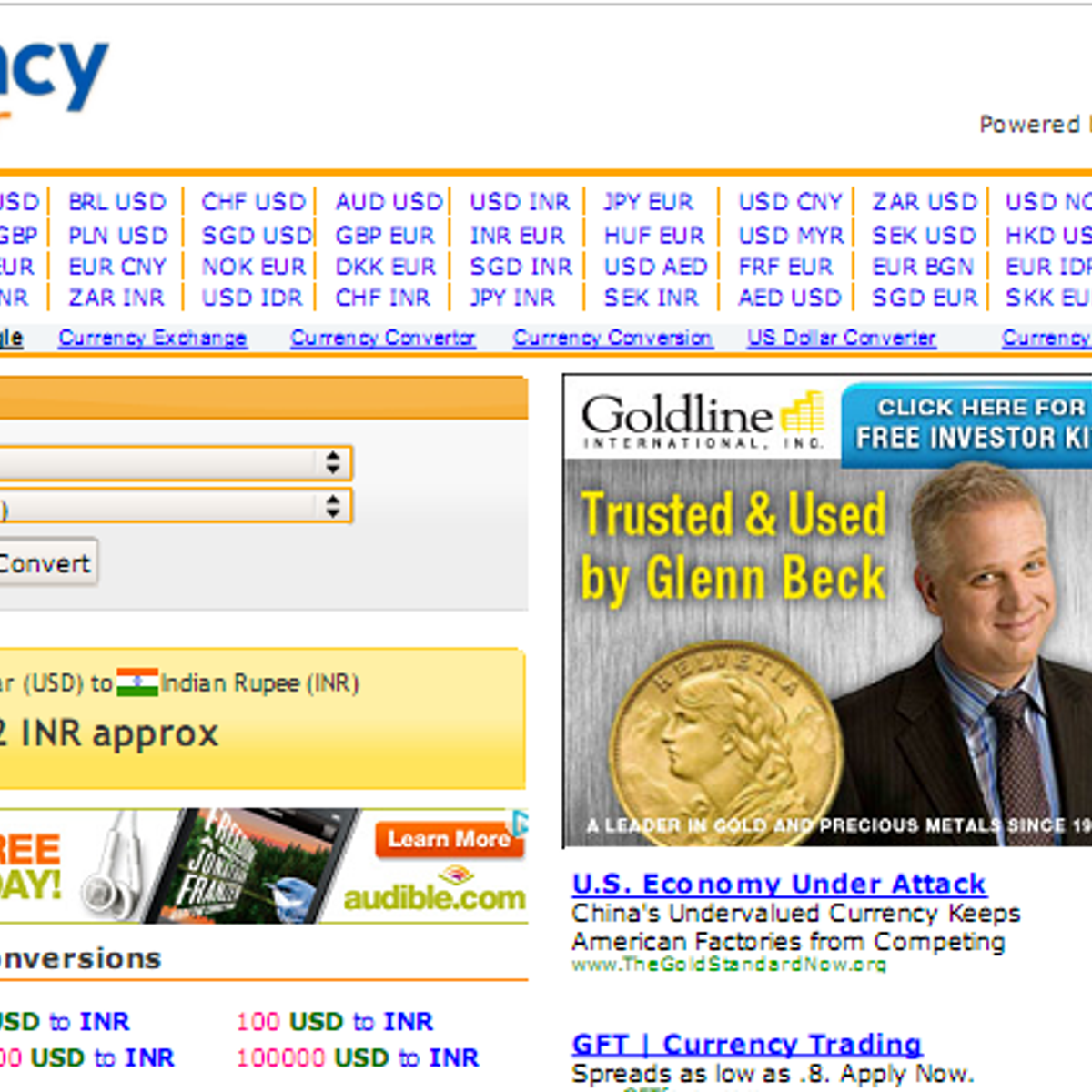 Currency sites