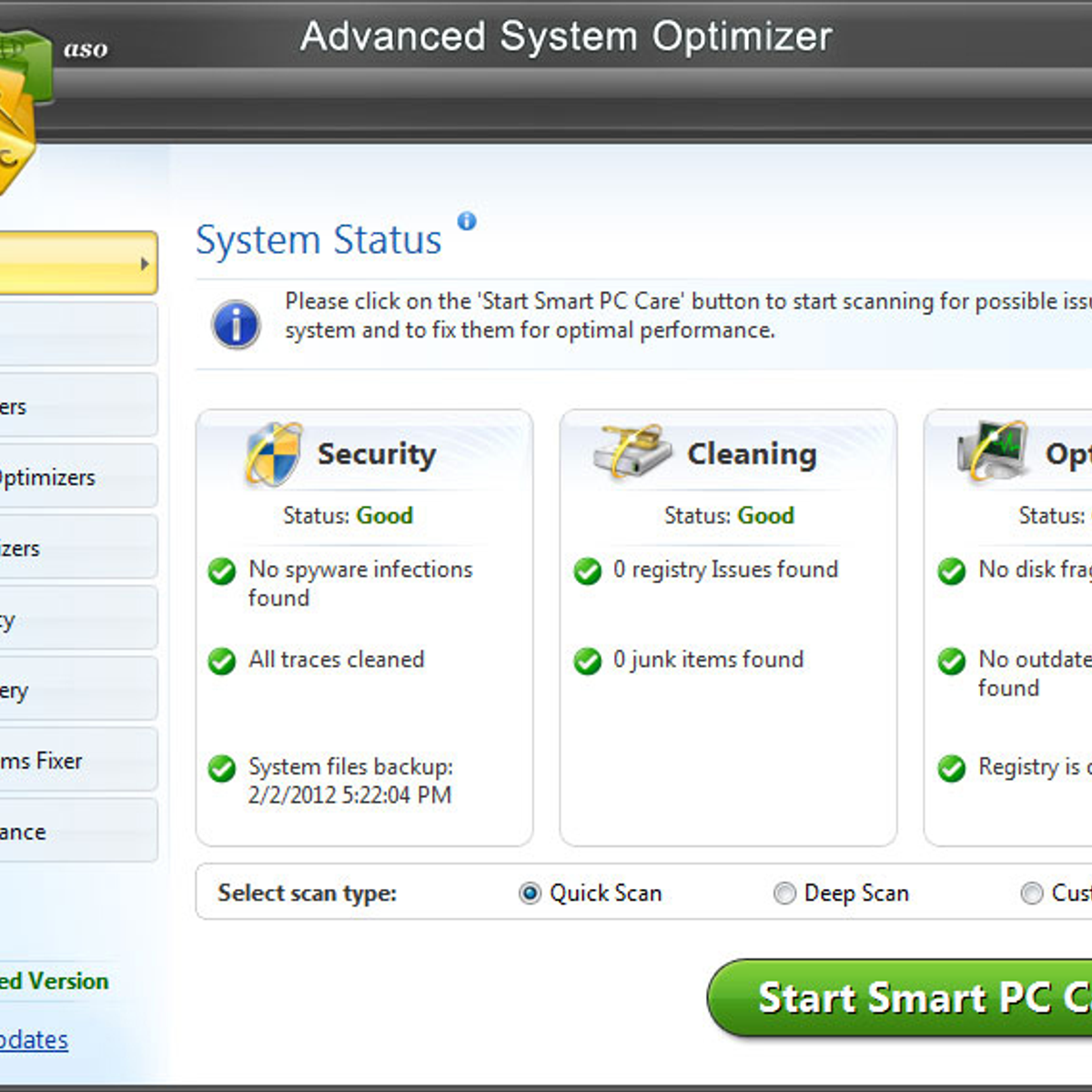 Advanced system optimizer full version free download