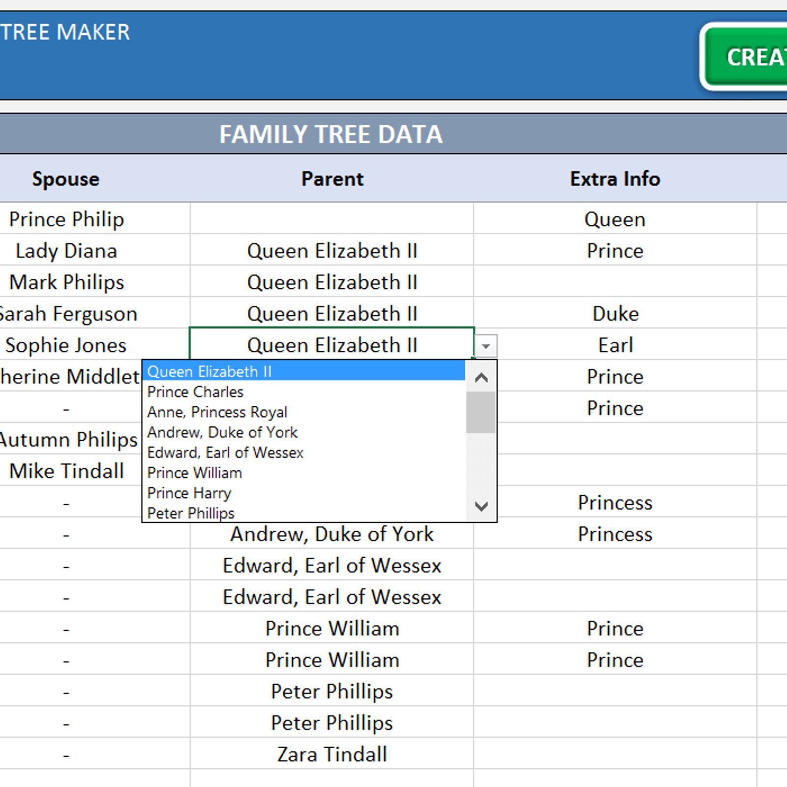 free excel genealogy database download mac