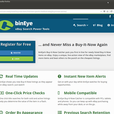 Bineye Buy It Now Catcher Alternatives And Similar Websites And
