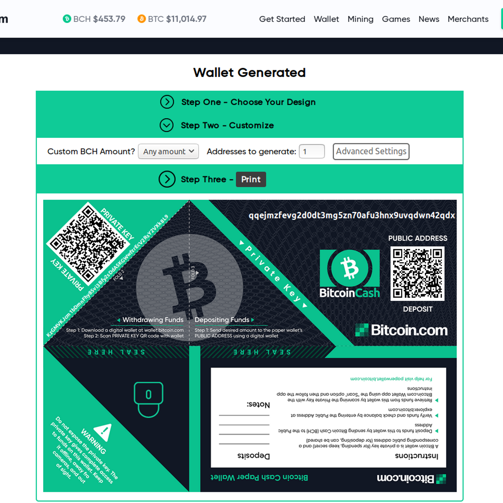store bitcoin offline