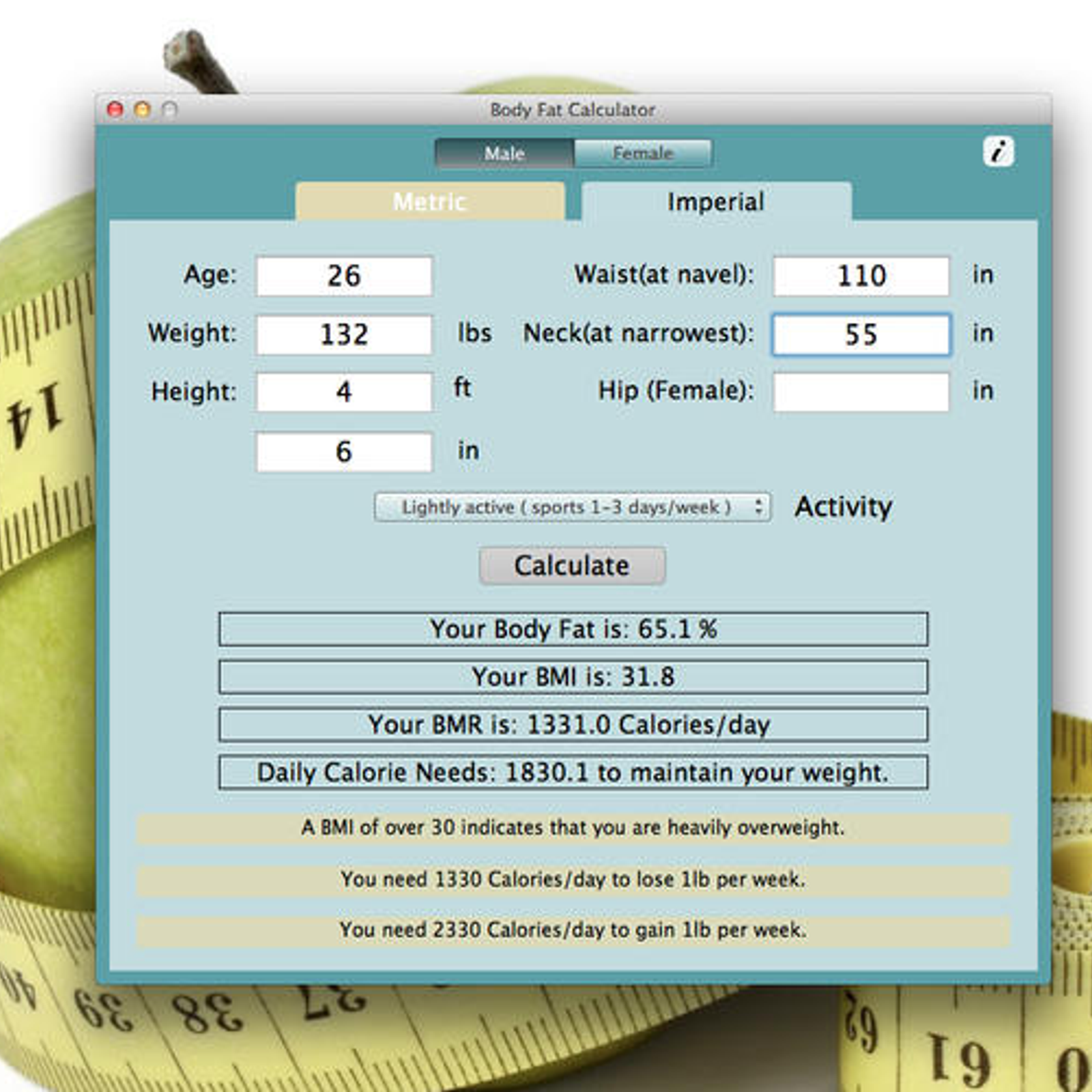 body fat calculator alternatives and similar software