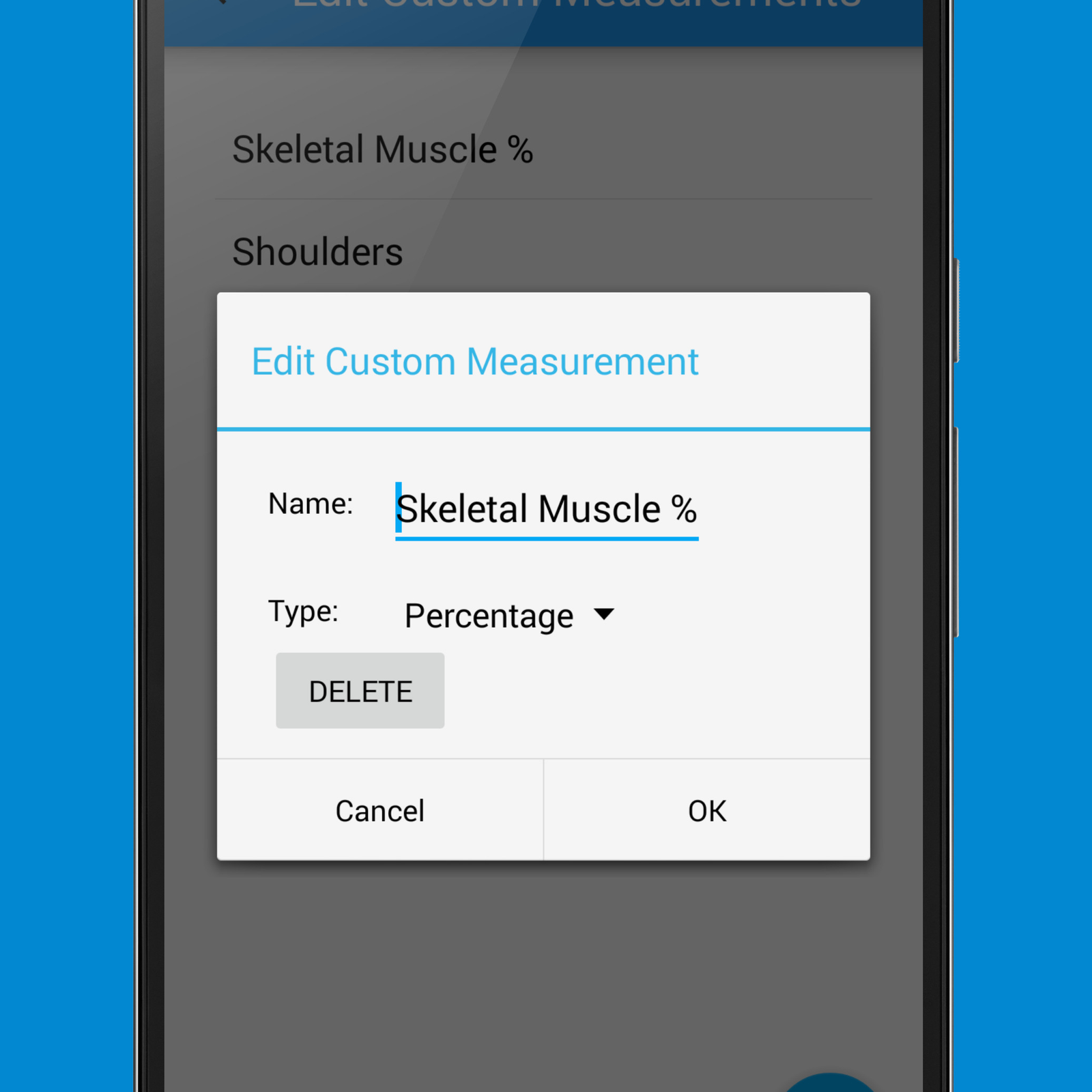body measurement log