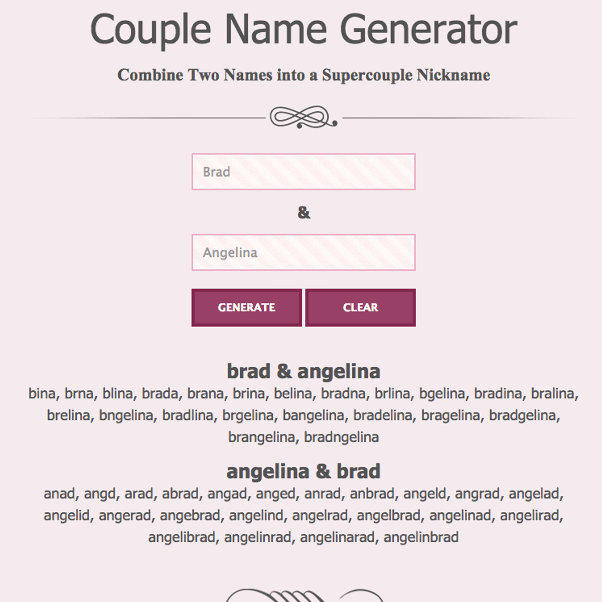 Couple Name Generator Alternatives and Similar Websites Couple Name Generator Alternatives and Similar Websites