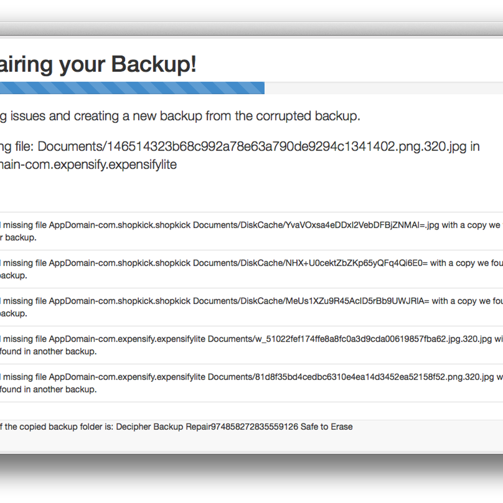 Decipher Backup Repair Decipher Backup Repair