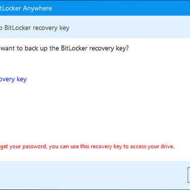 What is bitlocker recovery key