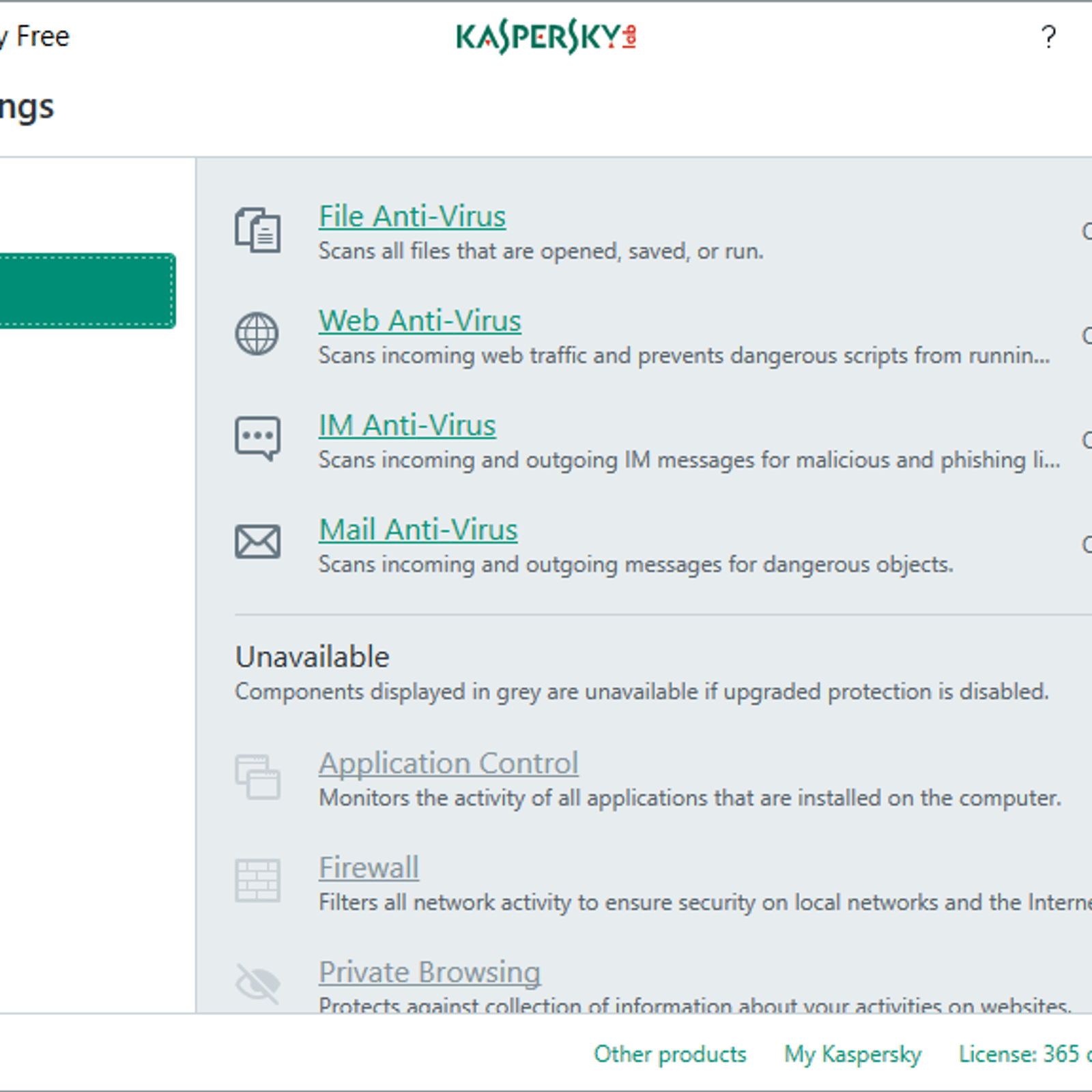 Kaspersky free virus protection