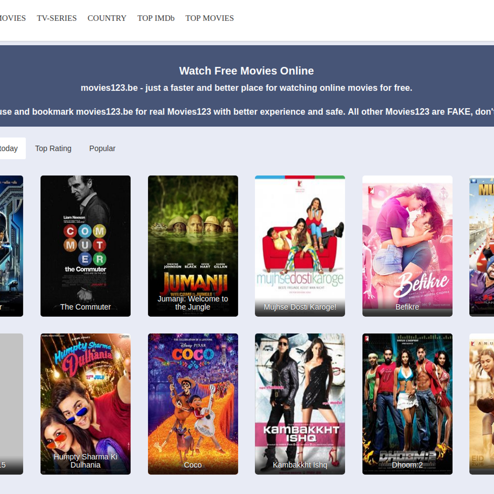 Movies123 Alternatives and Similar Websites and Apps