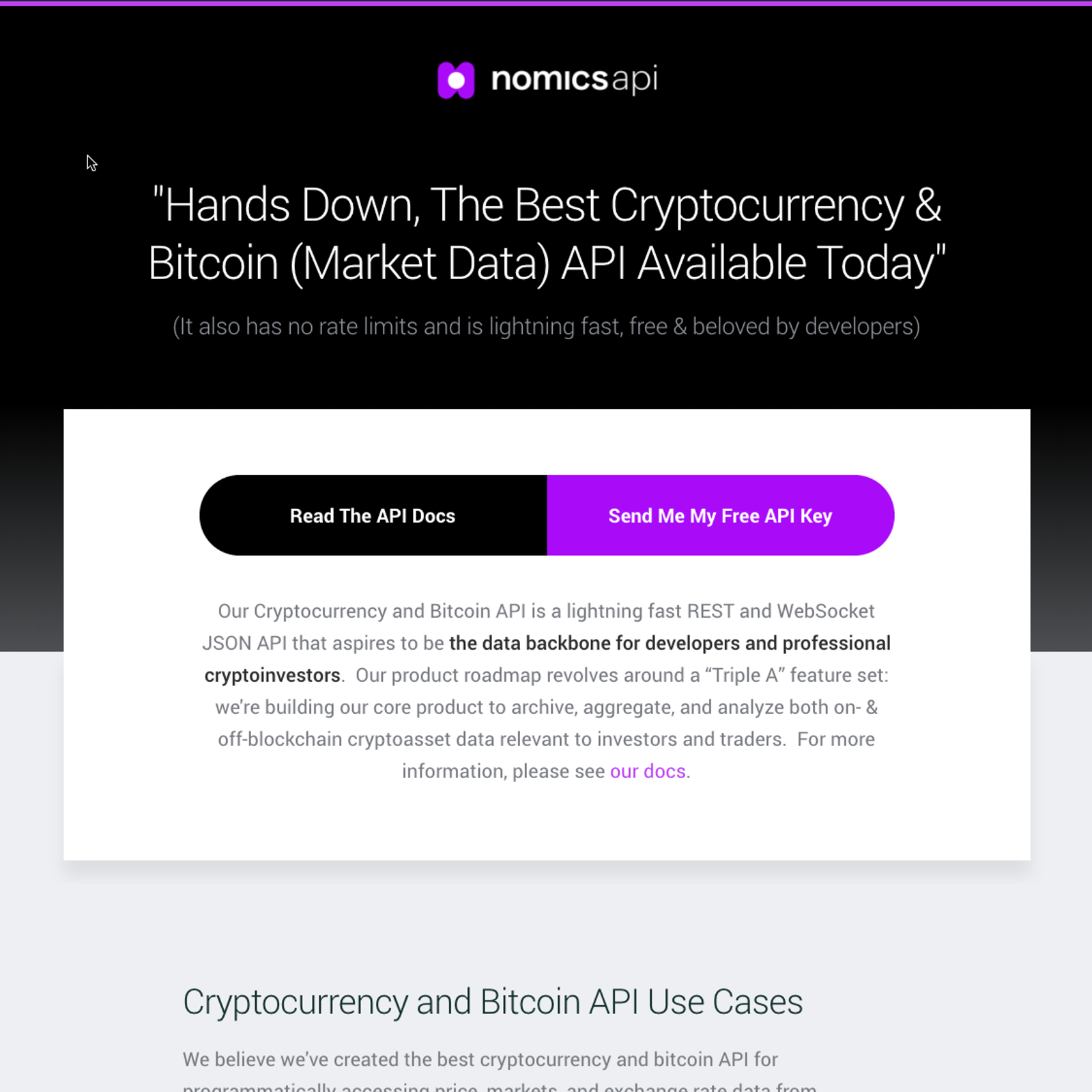 Nomics Cryptocurrency Market Data Api Alternatives And Similar - 