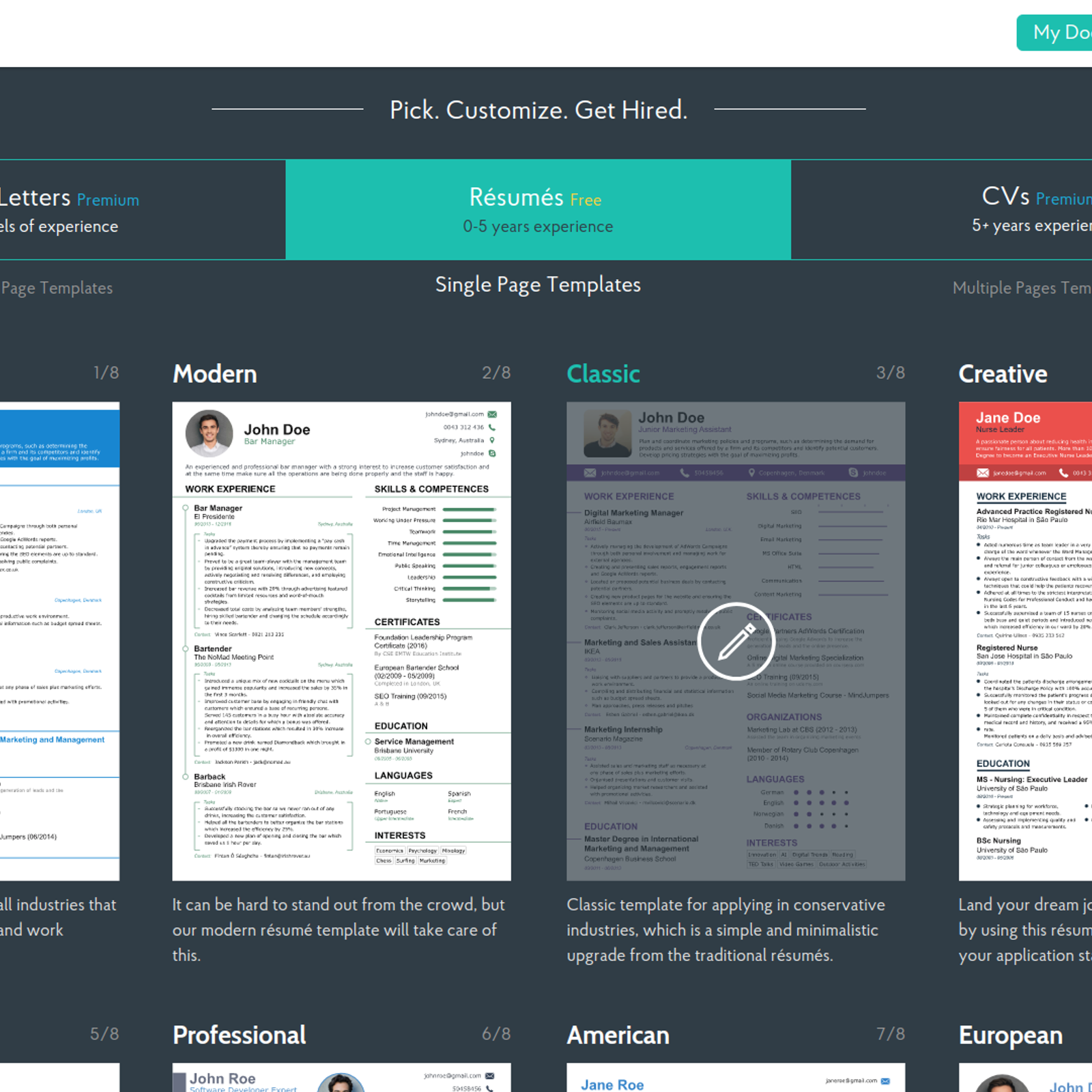 novorésumé alternatives and similar websites and apps