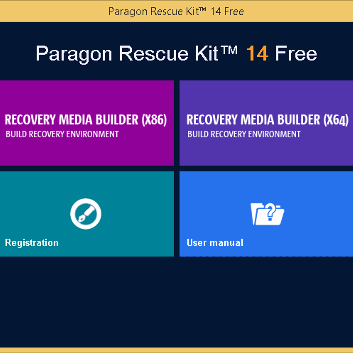 paragon software rescue kit
