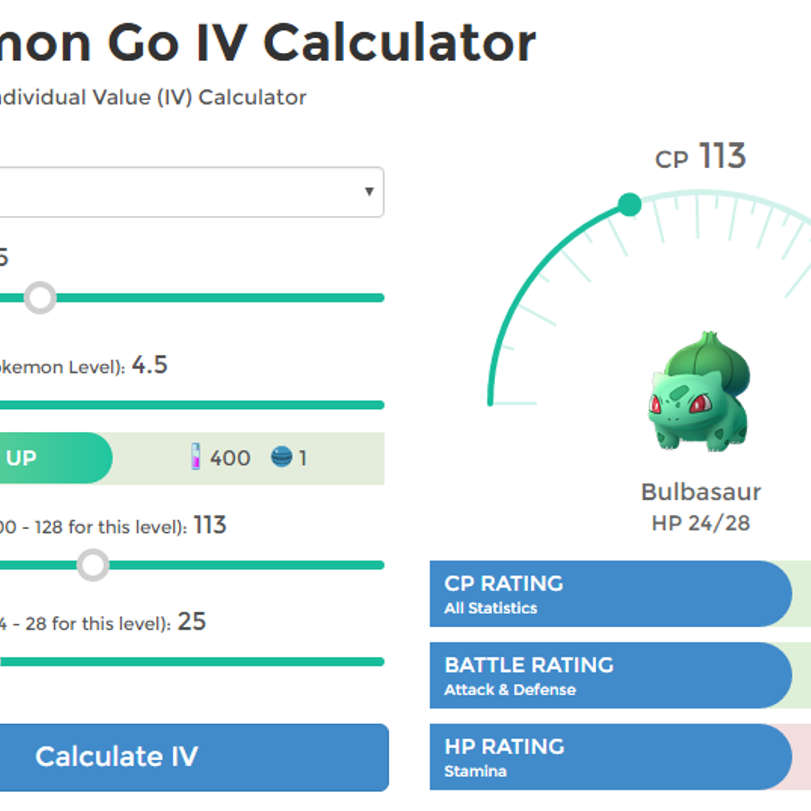 Pokemon evolve calculator