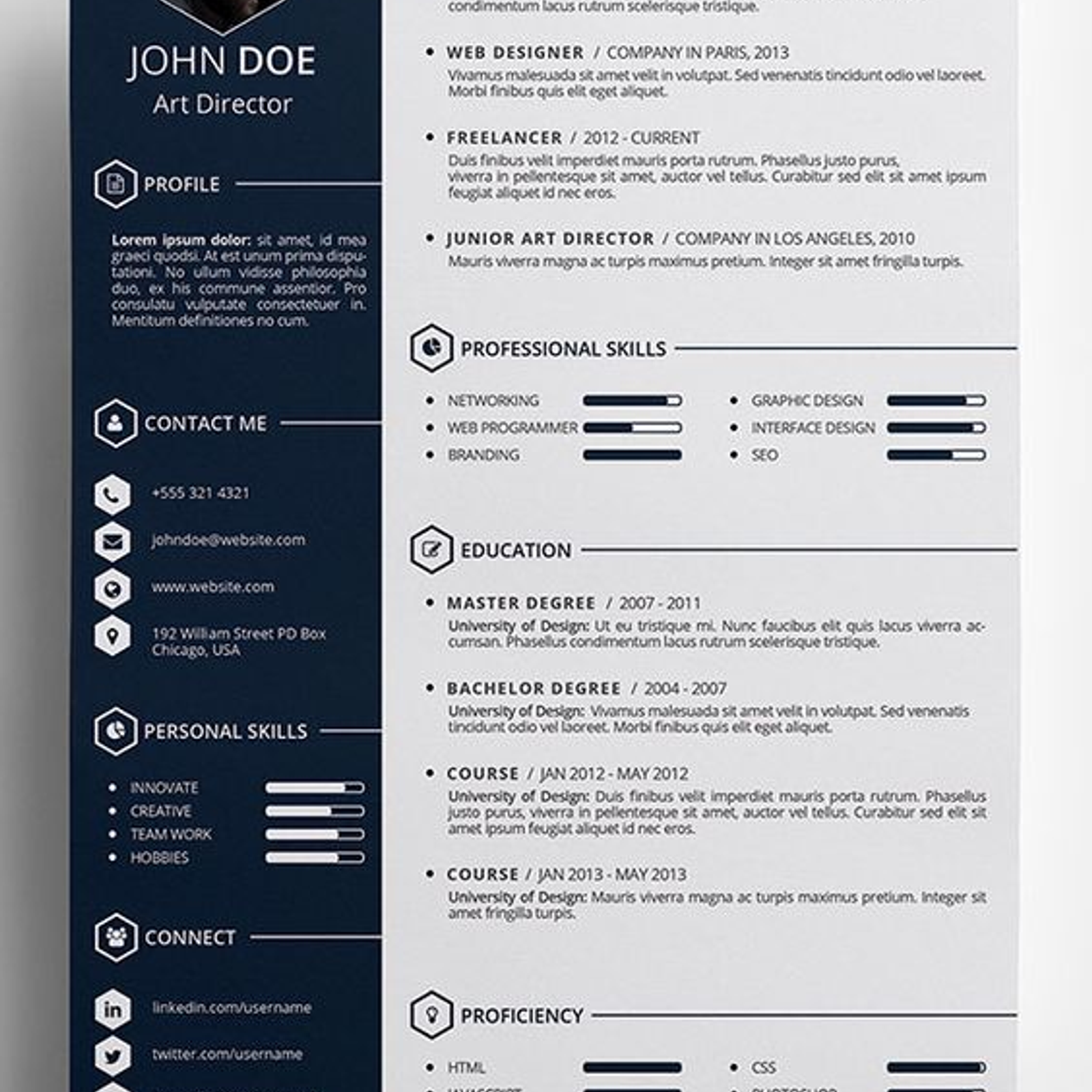 resume builder cv template