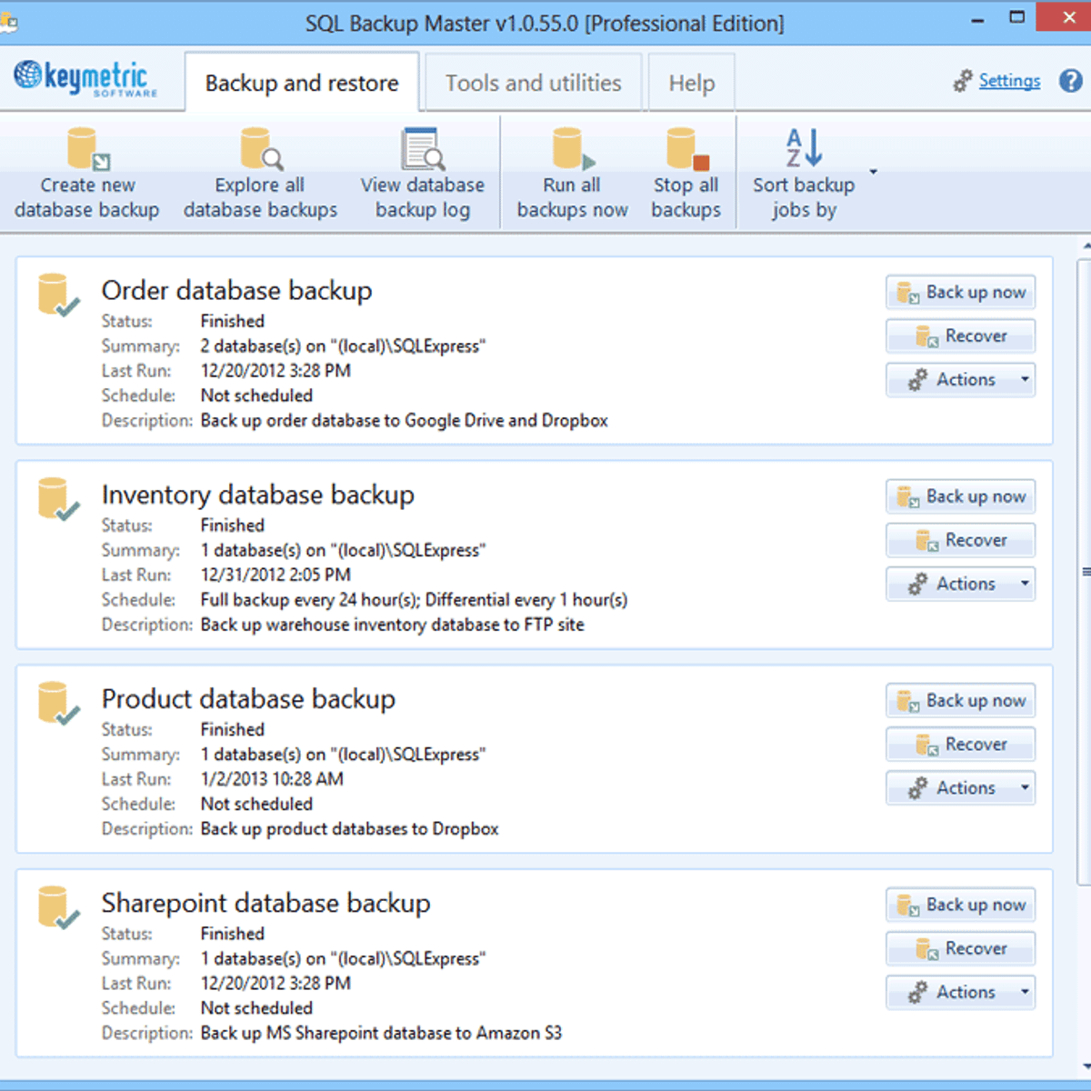 backup master database sql server 2000