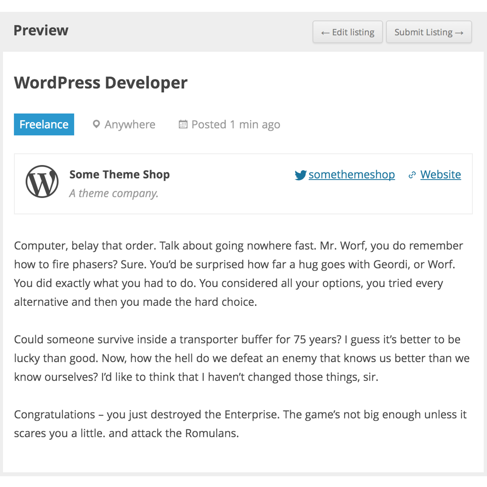 job manager wordpress plugin shortcodes
